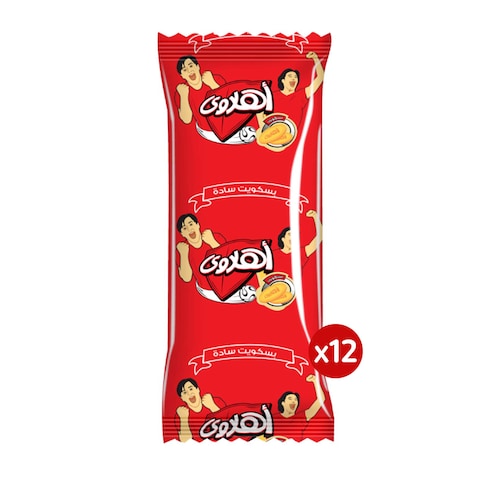 أهلاوي بسكوت سادة - 29 جرام - 12 قطعة