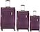American Tourister Duncan Soft Luggage Trolly Bag 3 Pcs Set With Combination Lock, 55+ 68+81cm, Purple