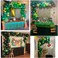 Party Time 60 Pcs 12 Inch Green Gold White Balloons Set, Metallic Gold and Assorted Green Balloons for Jungle Safari Theme Party Supplies, Wild One, Animal Dinosaur Birthday Decoration Balloon Garland
