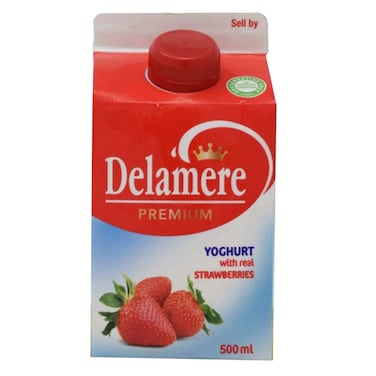 Delamere Premium Real Strawberry Yogurt 500ml TR
