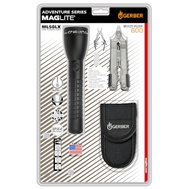 Maglite ML50LX 2-Cell LED Flashlight and Gerber MP600 Multi-Tool Kit