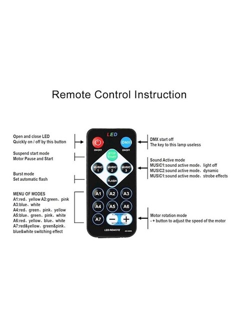 Generic 6 LED Remote Control Magic Ball LED Light Multicolour 197G