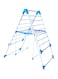 In-House Metal Foldable Cloth Drying Rack, White/Blue, 108X62X6cm