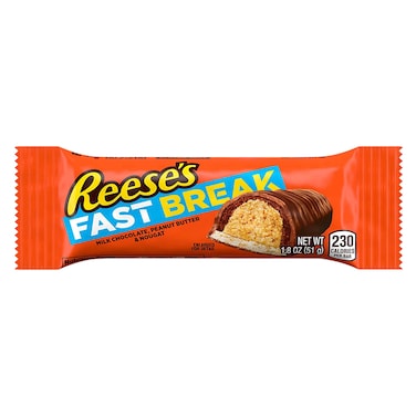 Hershey&#39;s Reese&#39;s Fast Break Peanut Butter Nougat And Milk Chocolate Bar 51g