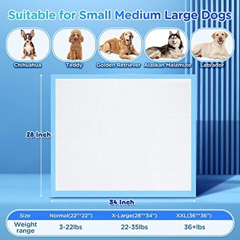 Vsell24  Extra Large Pads for Dogs Cats Rabbits Pets-(Large) 60X90cm 100PC