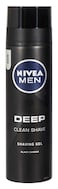 NIVEA MEN Shaving Gel, DEEP Clean Shave Antibacterial Black Carbon, 200ml