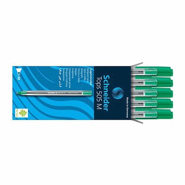 شنايدر توبس 505 طقم أقلام جاف - 10 أقلام - أخضر