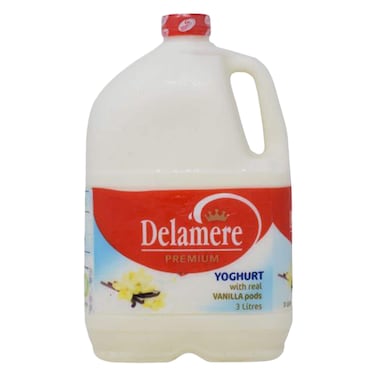 Delamere Premium Real Vanilla Pods Yoghurt 3L BOTTLE