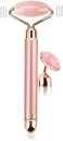 2 in1 Powder crystal jade beauty instrument vibration facial massage electric jade beauty massage stick jade roller