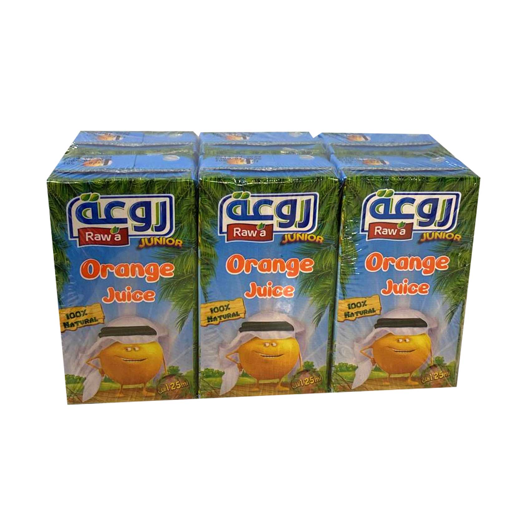 Raw'a Junior Orange Juce 125mlx18 Pieces