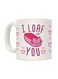 muGGyz Printed Ceramic Coffee Mug White
