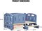 Dog bed for small and medium dogs, Plastic moisture-proof dog bed with Ladder, Anti-slip bottom, and storage box, Waterproof pet bed for indoor and outdoor 82 cm (Blue)