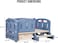 Dog bed for small and medium dogs, Plastic moisture-proof dog bed with Ladder, Anti-slip bottom, and storage box, Waterproof pet bed for indoor and outdoor 82 cm (Blue)