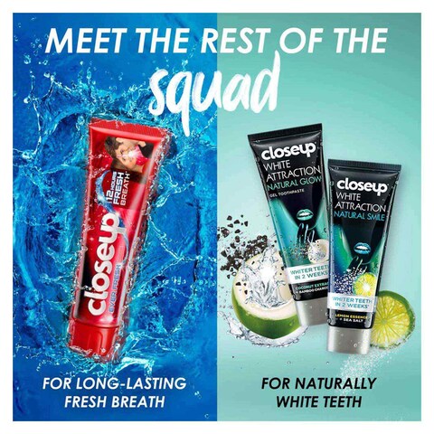 Closeup White Attraction Toothpaste Natural Glow - Coconut Extract and Bamboo Charcoal - 75 Ml