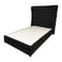 In House Lychee Velvet Bed Frame - Queen - 200x140 cm - Black