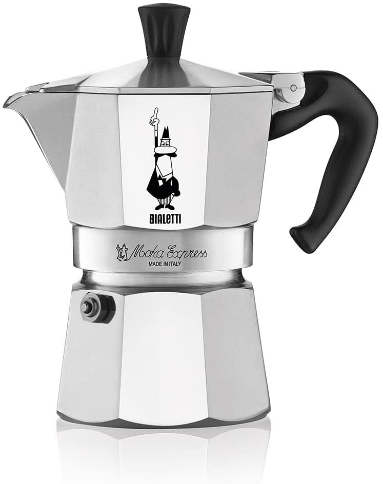 Bialetti 3 Cups Moka Espresso Maker, Be-1162, Silver, Aluminium