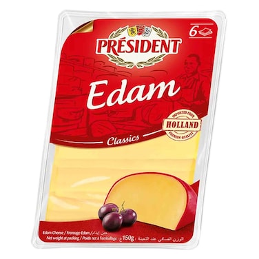 President Classic Edam Slices Cheese 150g