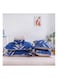 6-Piece Double Size Duvet Cover Set Microfiber Wedgewood 1 Duvet Cover 200x230 cm, 1 Flat Sheet 220x280 cm, 4 Pillow Cover 48x74 cm Multicolour