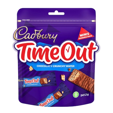 Cadbury Timeout Minis Chocolaty Crunchy Wafer 247.2g