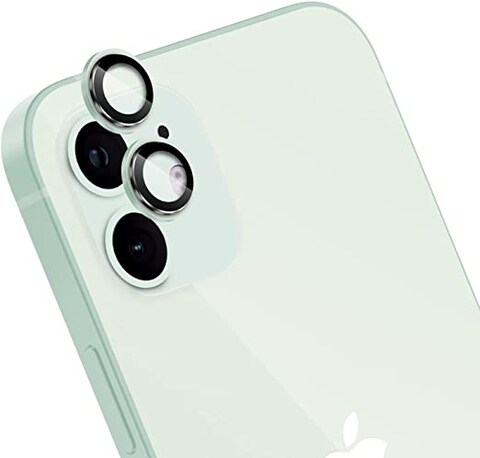 Moxedo Camera Lens Protector, 9H Tempered Glass, Aluminum Alloy Individual Ring Camera Cover Screen Protector Compatible for iPhone 12 (6.1 inch)/ 12 Mini (5.4 inch) (GREEN)