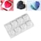 LIHAN Silicone Mold 3D Diamond Heart, High Circle Ball/Double Layer Cherry Shape Bakeware Mold Chocolate Soap Cake Dessert DIY Tools (8 Cavity 3D Diamond Heart Shape)
