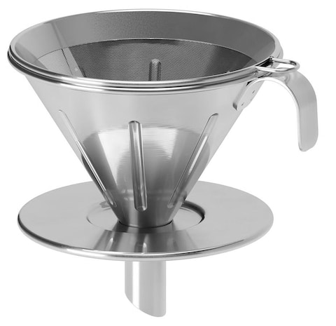 3-piece metal filter coffee set, stainless steel