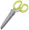 Generic Multipurpose 5-Layers Stainless Steel Blades Kitchen Shear Herb Scissors With Cleaning Handles Comb