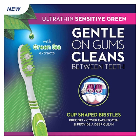 Oral B Toothbrush Ultrathin - Green - 3 Counts