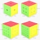 I-Xun Speed Cube Set Stickerless Magic Cube Puzzle 4 Pack Puzzle Cube Bundle (Pack Of 2X2X2, 3X3X3, 4X4X4, 5X5X5)