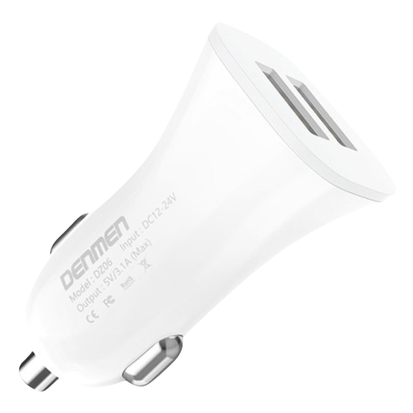 Denmen DZ06L Double Car Charger White