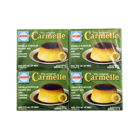 Greens The Original Carmelle Vanilla Flavour Dessert Mix With Caramel Topping 70g Pack of 12