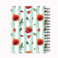 Loud Universe Spiral Notebook Poppy Green Pattern Hard Cover Notebook with Premium High Quality Paper A5 Size