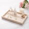 1CHASE Natural Travertine Marble Tray Beige, For Jewels Perfume Makeup Tray, Coffee Table Tray, Bathroom Tray, Serving Tray, Dining Area, Bedroom 30X20cm
