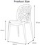 مجموعة من 2 كرسي بتصميم فتحة خلفية قابلة للتكديس A312 بأرجل ثابتة من البلاستيك للترفيه في الهواء الطلق/داخلي خارجي/داخل الفناء/كرسي حديقة مقاوم للماء/كرسي طعام للمنزل ، المطاعم ، الكافيتريات ، الأحداث ، وغيرها-أبيض