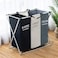 HotsUAE 135L Foldable Laundry Basket Cloth Hamper Sorter Basket 3 Sections With Aluminum Frame 68&times;60&times;38Cm