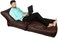 Vital Bean Bag Bed Chair Sofa Bed Leather Wallow Filp - Out Lounger Relaxing Bed Chair Relaxer Ideal For Hostels Hotel Hospitals (Brown)