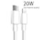 USB C to Lightning Cable 20W Fast Charging White