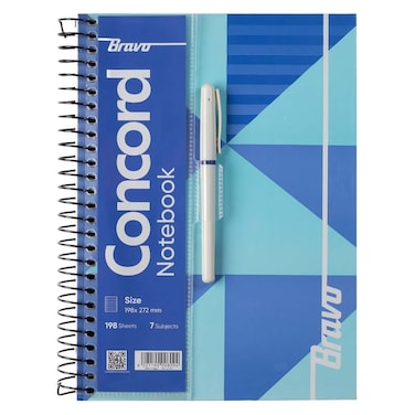 برافو كونكورد دفتر ملاحظات مع قلم - كبير - 198 ورقة