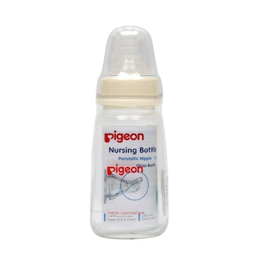 Pigeon Nursing Glass Bottle 03m 120ml Transparent Cover
