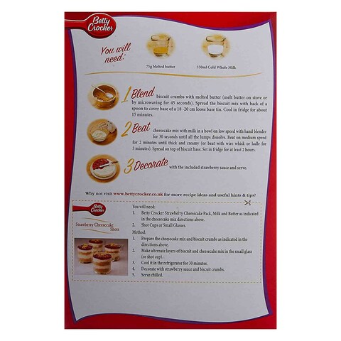 Betty Crocker Strawberry Cheesecake 360 gr
