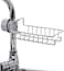 Vecu Kitchen Faucet Sponge Holder Vecu Stainless Steel Sink Caddy Organizer Drain Rack For Kitchen Accessories Dishwashing Liquid Drainer Rack Bottle Brush Storage Silver