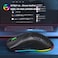Ergonomic Design 2.4G Wireless RGB Gaming Mouse With Nano Receiver Black/Silver