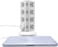 Ntech - Universal Vertical Multi Socket 220V Tower Extension Electrical Outlet Lead With USB Ports 3M Cord And Uk-Plug Power Strip Multi Charging Station (4 Layers Multi Plug With USB Port, (Gray)