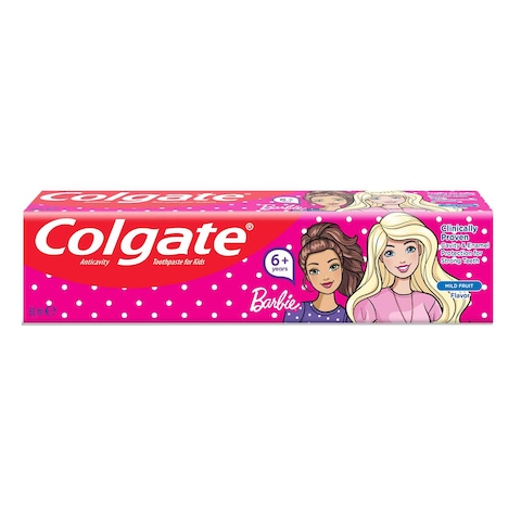 Colgate Kids Fluoride Toothpaste Girls 6+ Barbie 50ml