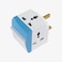 MODI Travel Adapter with switch and light 13A, Worldwide All One Universal Power Wall Charger AC Power Plug Adapter with Charging (White)