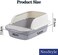 Cat Litter Box With Round Edges, Semi-Enclosed Open Top Cat Litter Box With Cat Litter Scoop，Cat Sandbox ,Cat Toilet,Suitable for All Kinds of Cat Litter(Large)