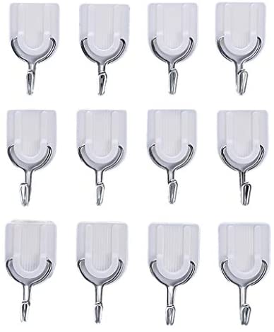 Generic - Strong Adhesive Hook Wall Door Sticky Hanger Holder Kitchen Bathroom White 12PCS