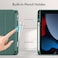 ESR Case Compatible With iPad 9/8/7 (10.2-Inch, 2021/2020/2019), iPad Case With Pencil Holder, Trifold Stand, Auto Sleep/Wake, Rebound Series, Green