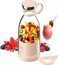 Portable Blender Personal Size Blender, Personal Juicer with USB Wireless Rechargeable, Cordless Juicer Personal Blender, Mini Mixer (Pink)
