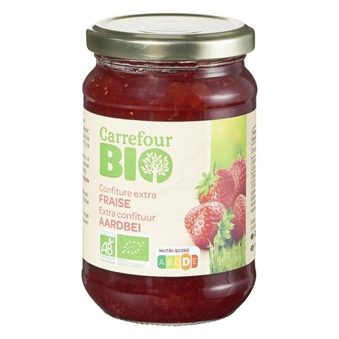 Carrefour Bio Extra Thin Strawberry Jam 360g